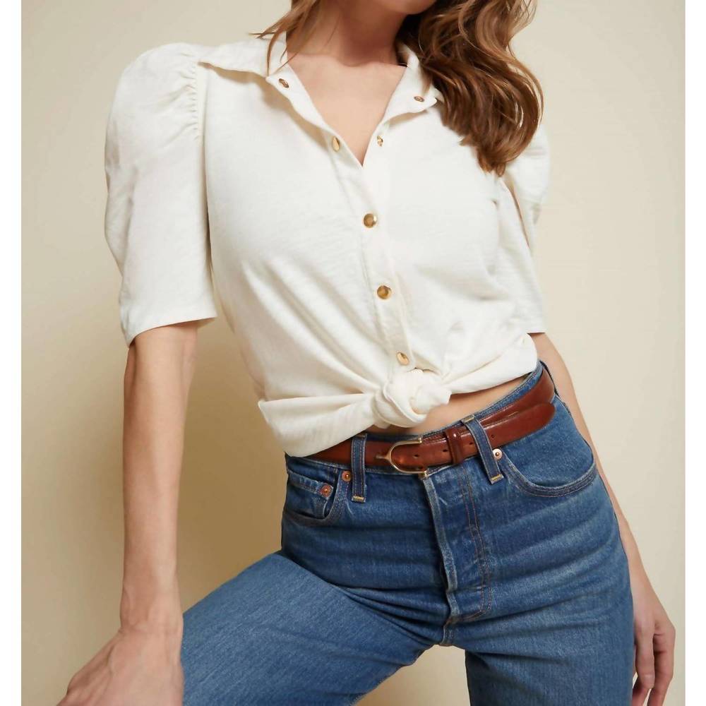 NEW NATION LTD ennis workshirt in off white - Picture 4 of 4